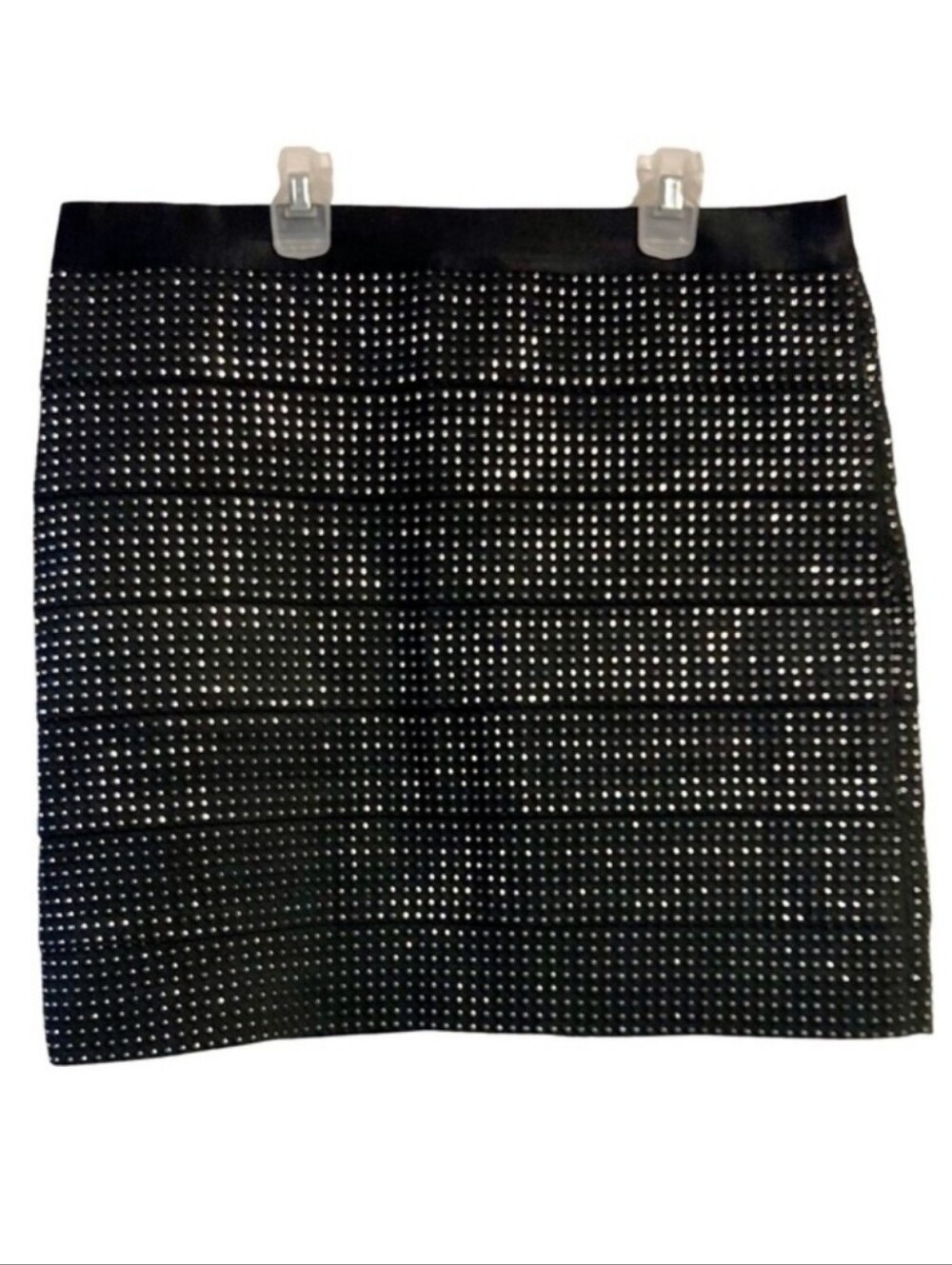 Black Mini Skirt with Silver Threading (#32)